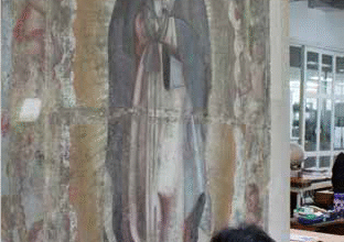 Restauran cuadro de la Virgen